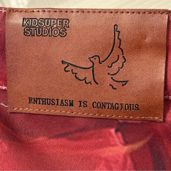 RARE KidSuper “Breathing Life into the Inanimate” Print Silky Cargo Pants - Picture 10 of 16